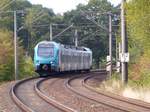 Keolis Eurobahn Triebzug ET 4 08 bei Bahnübergang Fuchsweg, Laggenbeck, Ibbenbüren 28-09-2018.