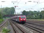 DB Cargo Lokomotive 145 026-1 mit RBH 145 XXX Bahnhof Düsseldorf-Rath 09-07-2020.
