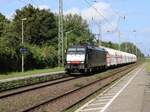 MRCE (Mitsui Rail Capital Europe) Lokomotive 189 099-5 (91 80 6189 099-5 D-DISPO) Durchfahrt Gleis 1 Bahnhof Empel-Rees 02-09-2021.