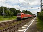 DB Cargo Lokomotive 189 073-0 mit Schwesterlok Gleis 2 Bahnhof Empel-Rees 30-07-2022.