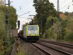 Captrain Lokomotive 186 158-2 (91 80 6186 158-2 D-CCW) mmit Schwesterlok Grenzweg, Hamminkeln 03-11-2022.