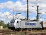 Metrans HHLA (Hamburger Hafen und Logistik AG) Lokomotive 386 034-3 (91 547 386 034-3 CZ-MT) Gterbahnhof Oberhausen West Deutschland 11-07-2024.