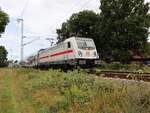 DB Fernverkehr Lokomotive 147 589-6 (91 80 6147 589-6 D-DB) bei Bahn�bergang Devesstrasse, Salzbergen 27-08-2025.

DB Fernverkehr locomotief 147 589-6 (91 80 6147 589-6 D-DB) bij overweg Devesstrasse, Salzbergen 27-08-2025.
