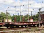 Sammnps DB Cago Drehgestell-Flachwagen mit Nummer 31 RIV 80 D-DB 4827-024 9 G�terbanhof Oberhausen West 11-07-2024.