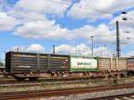 Sggnss Metrans Drehgestell-Containertragwagen aus Tschechien mit Nummer 33 TEN 54 CZ-MT 4576 499-6 G�terbahnhof Oberhausen West, Deutschland 11-07-2024.