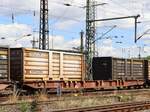Sggnss Metrans Drehgestell-Containertragwagen aus Tschechien mit Nummer 33 TEN 54 CZ-MT 4663 492-5 G�terbahnhof Oberhausen West Deutschland 11-07-2024.