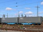 Sggrs Eurowagon Gelenk-Containertragwagen aus Holland mit Nummer 37 TEN 84 NL-EUWAG 4950 213-? G�terbahnhof Oberhausen West, Deutschland 11-07-2024.