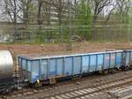 Eanos Offener Drehgestell-Wagen Rail Cargo Wagon mit Nummer 37 RIV 80 D-RCW 5377 089-7 Aufschrift  NACCO  Abzweig Lotharstrasse / Forsthausweg, Duisburg, Deutschland 12-04-2018.