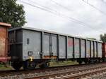 EanosErmewa Offener Drehgestell-Wagen aus Holland mit Nummer 37 TEN 84 NL-ERSA 5375 060-6 Devesstrasse, Salzbergen, Deutschland 27-08-2025.