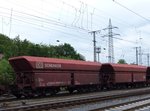 Falrrs 153 Offener Drehgestell-Schüttgut-Wageneinheit für den Erztransport mit Nummer 81 80 D-DB 6861 663-5 Rangierbahnhof Gremberg, Porzer Ringstraße, Köln 20-05-2016.