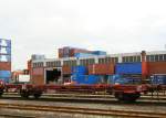 Lgs Containerwagen der Firma TRWBE aus Belgien.