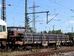 Rnss Drehgestell Rungenwagen aus Luxemburg mit Nummer 31 RIV 82 L-CFLCA 3517 283-6 Gterbahnhof Oberhausen West, Deutschland 11-07-2024.