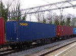 Sggmrss Gelenk-Containertragwagen aus Deutschland mit Nummer 33 RIV 80 D-ERR 4961 057-3.