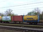 Sgns Drehgestell-Containertragwagen mit Nummer 37 RIV 80 D-AAEC 4557 359-9 Emmerich am Rhein 31-03-2017.