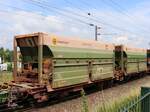 Sggmmrrs Gelenkwagen mit dem innofreight System RockTainer und nummer 35 TEN 81 A-IF 4658 048-7 Vierpaardjes, Venlo, Niederlande 24-07-2025.