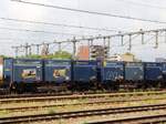 Sggrss Innofreight Gelenk-Containertragwagen aus �sterreich mit Nummer 35 TEN 81 A-IF 4854 495-2 Bahnhof Venlo, Niederlande 24-07-2025.

Sggrss gelede containerdraagwagen uit Oostenrijk van Innofreight met nummer 35 TEN 81 A-IF 4854 495-2 station V ...