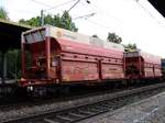 Sggrrs Tragwageneinheiten aus �sterreich mit Rail Cargo Groep Innofreight Container und Nummer 31 TEN 4854 291-9 Gleis 3 Bahnhof Kaldenkirchen, Deutschland 24-07-2025.