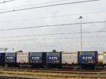 Sggrss Innofreight Gelenk-Containertragwagen aus �sterreich mit Nummer 35 TEN 81 A-IF 4854 467-1 Bahnhof Venlo, Niederlande 24-07-2025.


Sggrss gelede containerdraagwagen uit Oostenrijk van Innofreight met nummer 35 TEN 81 A-IF 4854 467-1 station ...