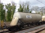 Uacns silowagen uit Frankrijk van EVS met nummer 33 RIV 87 F-EVS 9326 764-6 Dordrecht, Nederland 07-04-2016.