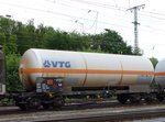 Zagns Gaskesselwagen aus Deutschland von VTG mit Nummer 37 RIV 80 D-VTGD Rangierbahnhof Gremberg, Kln, Deutschland 20-05-2016.