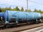Zacns ERR Drehgestell-Kesselwagen aus Deutschland Aufschrift  EP Cargo  mit Nummer 37 TEN 80 D-ERR 7830 426-8 Bahnhof Bad Bentheim 27-08-2025.

Zacns vierassige ketelwagen uit Duitsland van ERR  opschrift   EP Cargo  en nummer 37 TEN 80 D-ERR 7830 426-8 station Bad Bentheim, Duitsland 27-08-2025.
