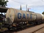 Zacens GATX Drehgestell-Kesselwagen aus Holland mit Nummer 37 TEN 84 NL-GATXD 7932 235-6 Gleis 1 Bahnhof Salzbergen, Deutschland 27-08-2025.