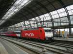 NS Traxx Lok E186 116 auf Gleis 13 Amsterdam Centraal Station 25-04-2013.