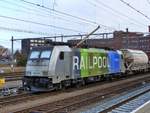 Railpool Locomotive 186 295-2 Amersfoort 29-11-2019.