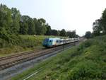 Keolis Eurobahn Stadler FLIRT 3 Triebzug ET 4.02 De Lutte, Niederlande 11-09-2020.