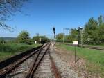 Abzweig Museumstrecke ZLSM  Miljoenenlijn  bahnhof Schin op Geul 26-04-2025.