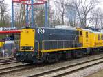 SHD (Stichting Historisch Dieselmaterieel) Diesellok 2205 mit CTO Messwagen Dordrecht 16-02-2017.