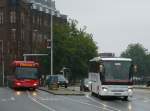 Setra Reisebus der Firma National Holidays aus Gross Britanien und EBS R-Net Bus 4046 Scania Omnilink.