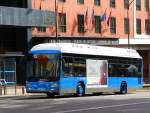 EMT (Empresa Municipal de Transportes de Madrid) Bus 9359 Tata Hispano Aera TML Hibrido GNC Baujahr 2012.