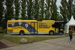 Im Gegensatz zu den fabrikneuen Bussen, die ansonsten auf der InnoTrans zu sehen waren, ist dieser Mercedes-Benz Citaro schon einige Jahre alt. Das niederl�ndische Verkehrsunternehmen Qbuzz hat diesen Bus mit diversen Kameras und Sensoren ausgestattet, die einen autonomen Betrieb erm�glichen.
