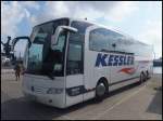 Mercedes Travego von Kessler aus Deutschland im Stadthafen Sassnitz.