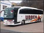 Mercedes Travego von Ubben aus Deutschland im Stadthafen Sassnitz.