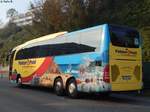 Mercedes Travego von Polster & Pohl aus Deutschland im Stadthafen Sassnitz.