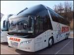 Neoplan Starliner von Rexer aus Deutrschland im Stadthafen Sassnitz.