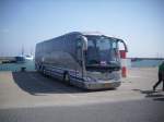 Scania Irizar von de graa busser aus D�nemark im Stadthafen Sassnitz.