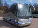 Scania Irizar von De graa Busser aus D�nemark im Stadthafen Sassnitz.