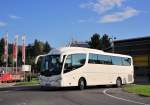 Scania Irizar aus Ungarn am 20.9.2014 in Krems unterwegs.