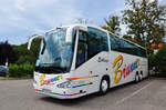 Scania Irizar von Brunner Reisen aus Niedersterreich in Krems gesehen.