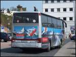 Setra 312 HD von Omniko Reisen aus Deutschland (ex Ruffiner/Schweiz) im Stadthafen Sassnitz.