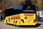 Setra 416 HDH von Wiesinger Reisen aus sterreich am 20.9.2014 in Krems gesehen.