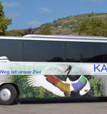 Schnes Seitendekor am Setra 415 GT- HD von Karl Tours aus sterreich,2017 in Krems.