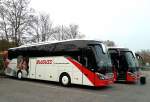 3 mal Setra 515 HD von Blaguss Slowakia in Krems am 8.10.2014.