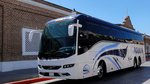 Volvo 9700 Touristenbus von Aguila auf der Route Nr.1 in der Baja California Sur/Mexico gesehen.