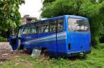 Autobusfriedhof im Medan/Nordsumatra,Juni 2014.