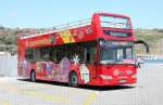 KingLong Sightseeing Bus am 15.5.2014 im Fhrhafen Mgarr der Insel Gozo in Malta.