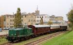 DSB MT 152 mit Feriensonderzug im Bahnhof Hadersleben West 19.10.2017